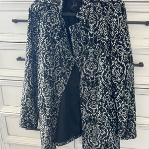 Jack by BB Dakota Black & White Patterned Blazer Coat